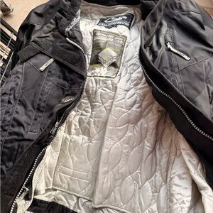 Water resistant super warm snowmobiling jacket or cold weather sports jacket.